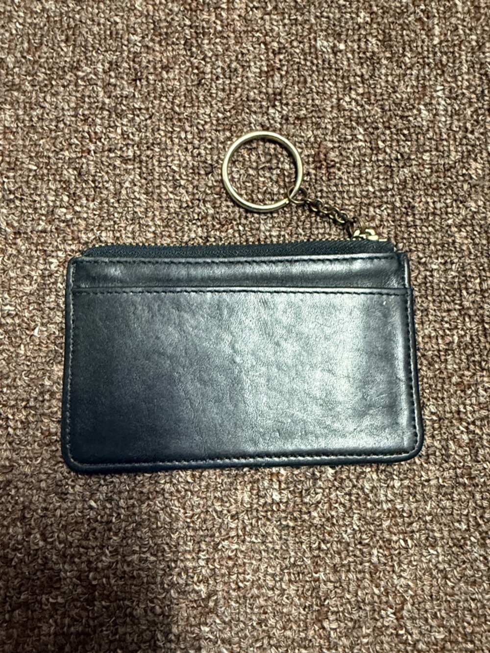 Vintage Coach Mini Skinny Case 6902 Black w/brass Keychain Wallet Card Case